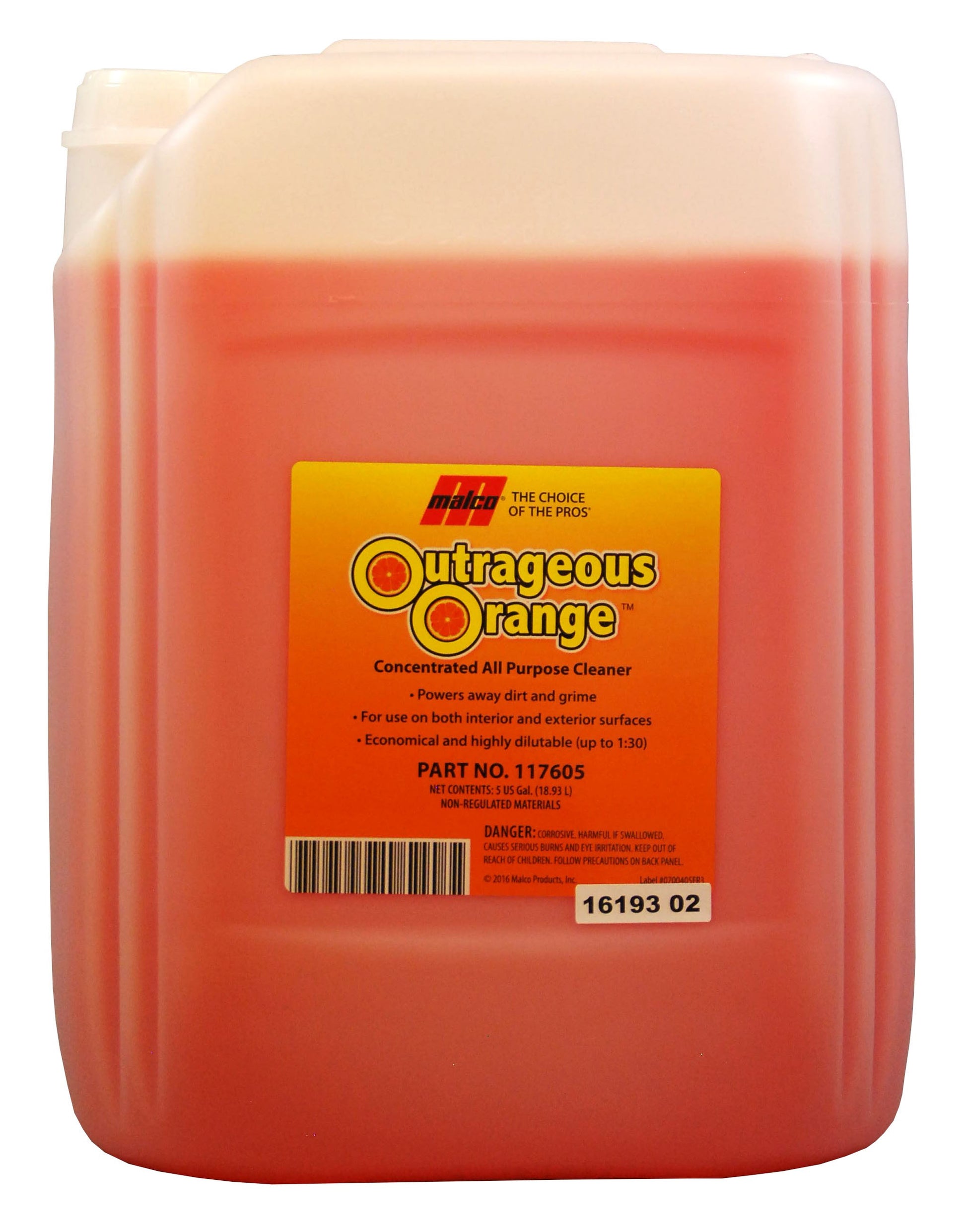 Malco Outrageous Orange All Purpose Cleaner Concentrate 1gal